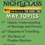 May Wednesday Night Classes