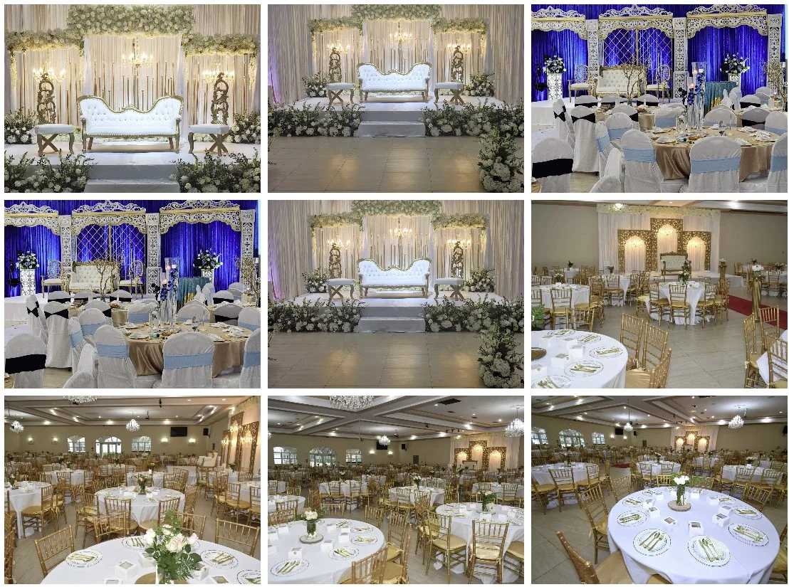 Collage of events and setups in the Nur Ul Islam hall