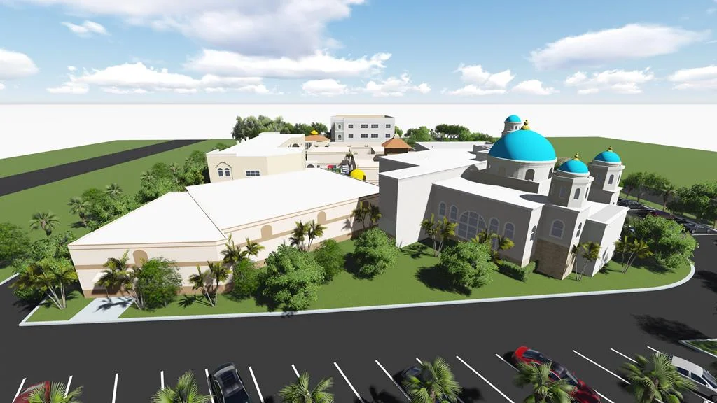 Rendering of the planned Nur Ul Islam Grand Mosque campus